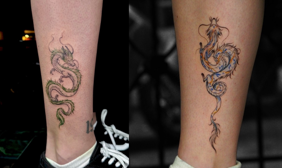 Dragon Fine Line Tattoo