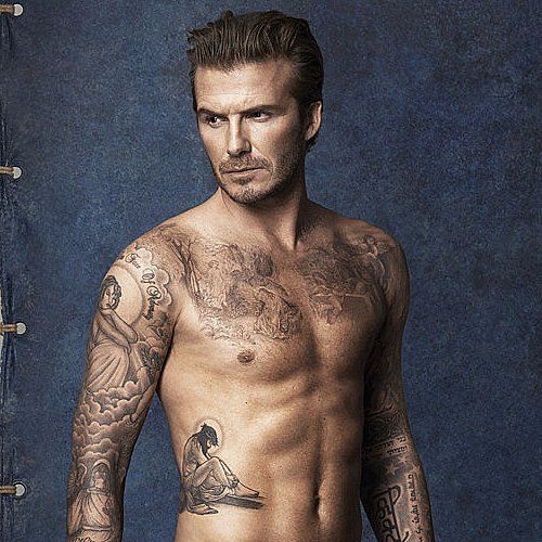 David Beckham chest tattoo