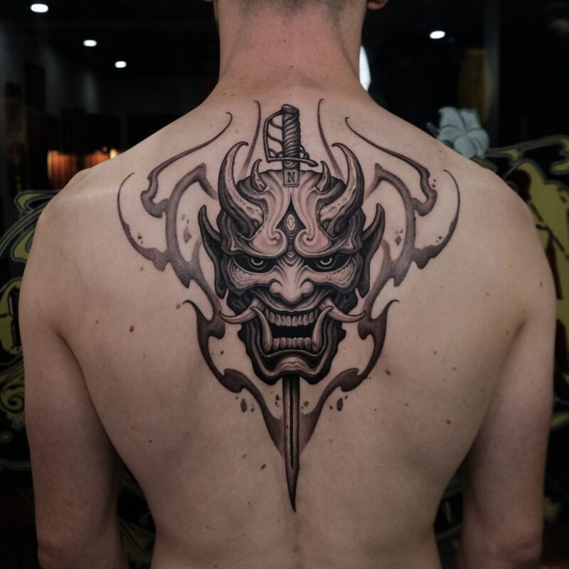 A Japanese demon on your back