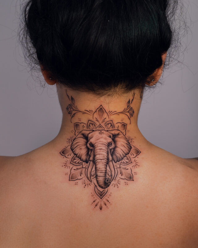 Elephant mandala tattoo in Hanoi by Azone Tattoo Studio