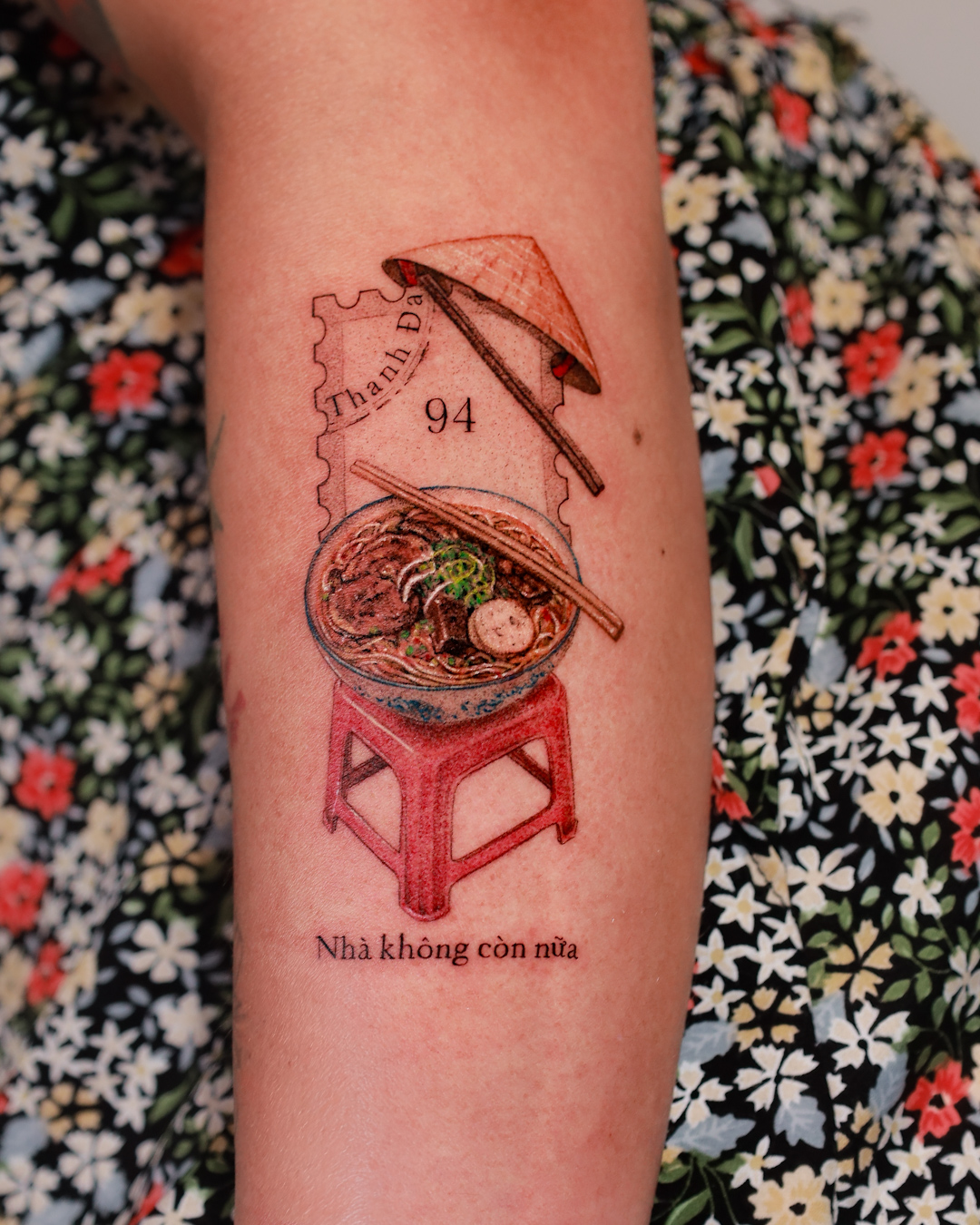 Pho tattoo inspired by Vietnamese cuisine by Azone Tattoo Studio